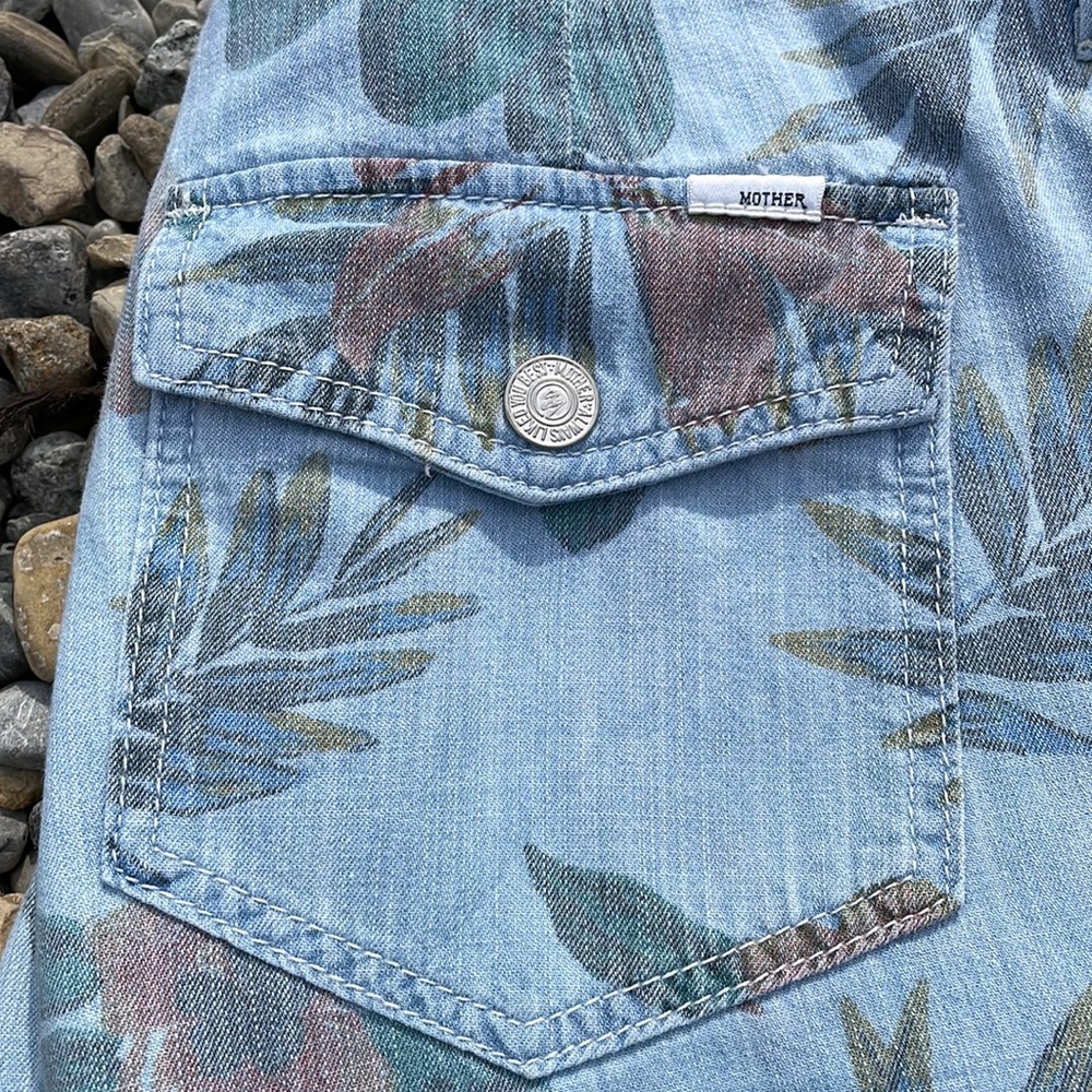 MOTHER Floral Jogger Style Blue and Pink - Picture 5 of 13